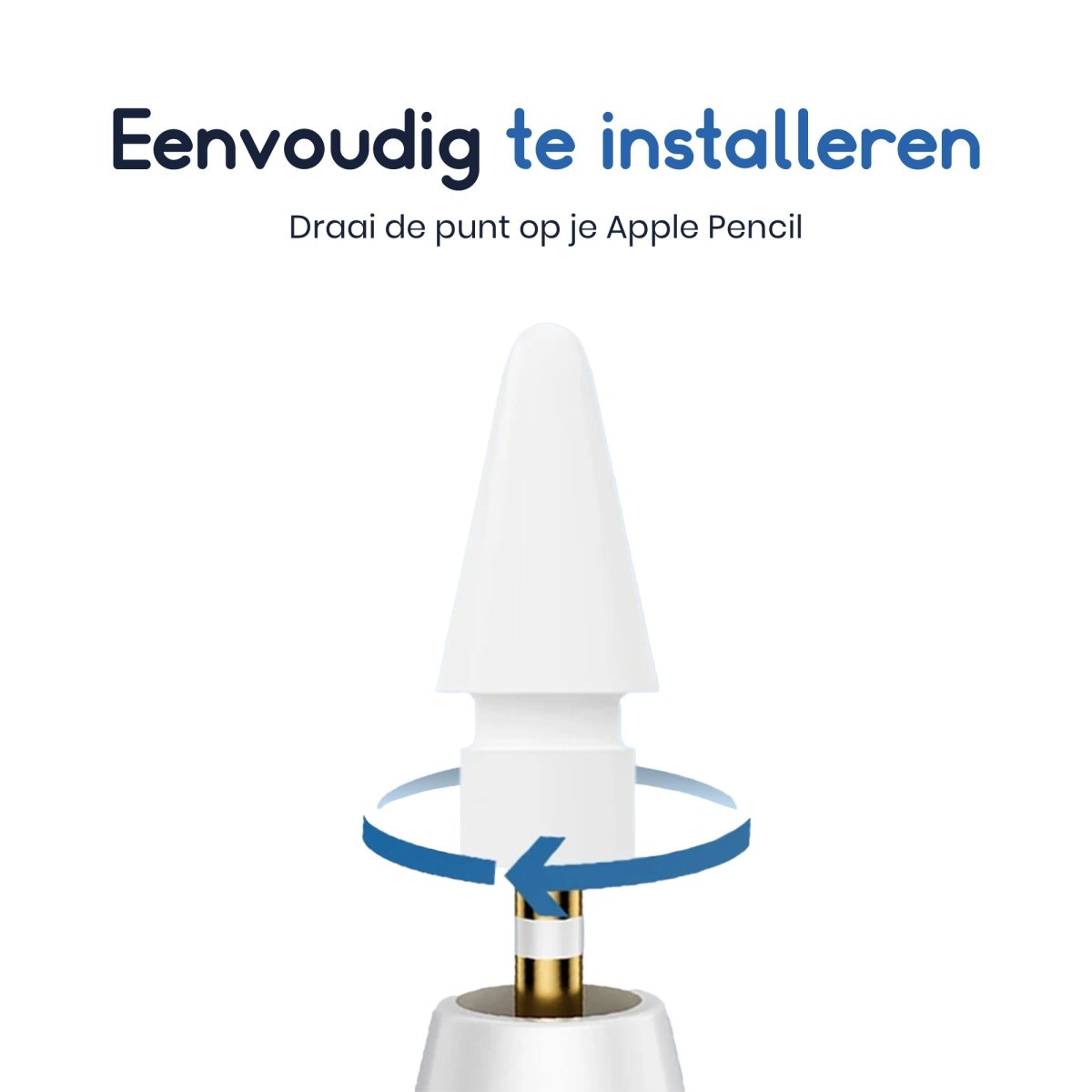 Ibley punt voor Apple Pencil 1/2/Pro wit - 1 stuk - Replacement tips - Vervangende punten - Ibley