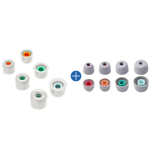 Ibley Perfect Fit Kit geschikt voor Sony earbuds Grijs – Oortips Bundel WF-1000XM5 / XM4 / XM3 – Siliconen & Foam – 7 Paar