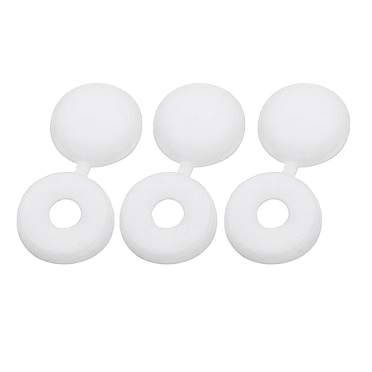 Ibley Basic - Afdekkapjes voor M6 schroeven - Wit - 50 stuks - Kunststof