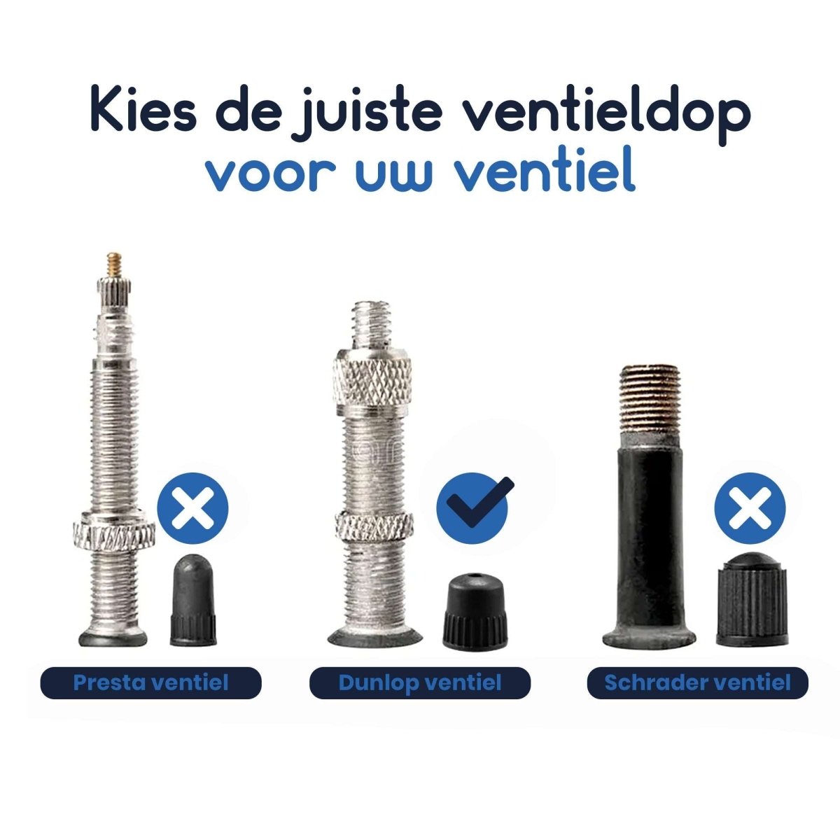 Ibley 20 fietsventieldoppen geschikt voor Hollands/Dunlop ventiel - Kunststof ventieldoppen - Fiets ventieldop - Stadsfiets ventiel - Zwart - Ibley