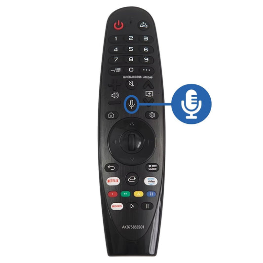 Ibley Afstandsbediening geschikt voor LG AKB75855501 (Voice) - Geschikt voor OLED, NanoCell & 4K UHD Smart TV’s - Ibley