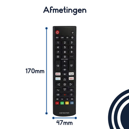 Ibley Afstandsbediening geschikt voor LG AKB76037605 - Universeel voor LG TV’s - Ibley