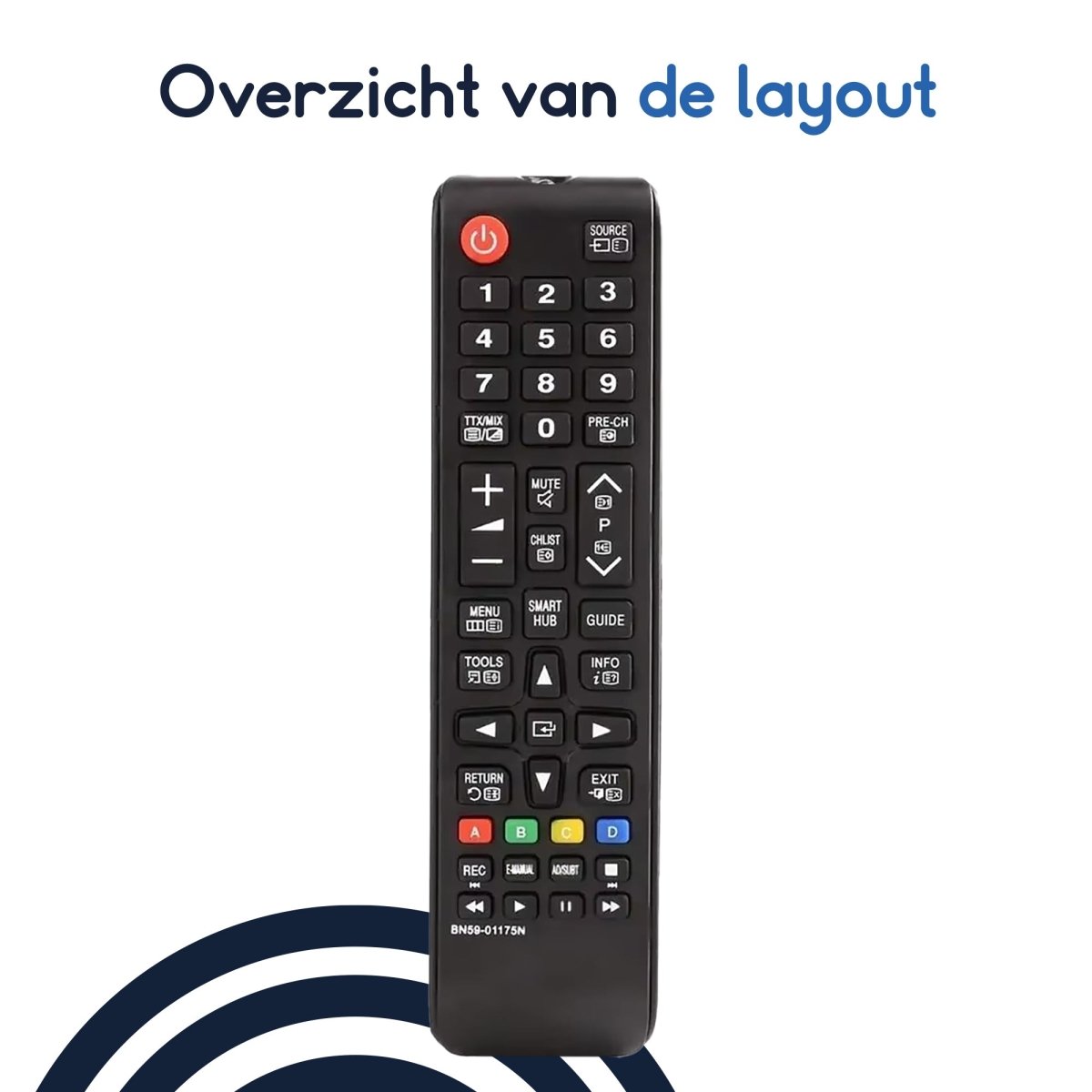Ibley Afstandsbediening – Vervanging BN59 - 01175N – Geschikt voor Samsung TV’s – Plug & Play - Ibley