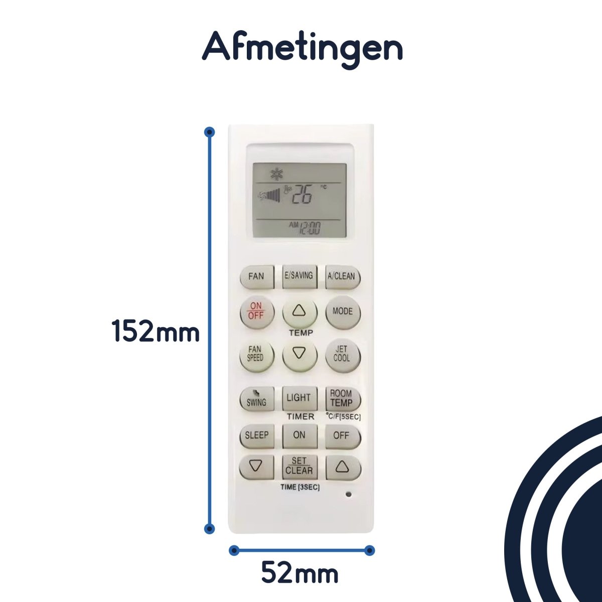 Ibley Airco Afstandsbediening - Geschikt voor LG - AKB73315601 - Direct Gebruiksklaar - Ibley