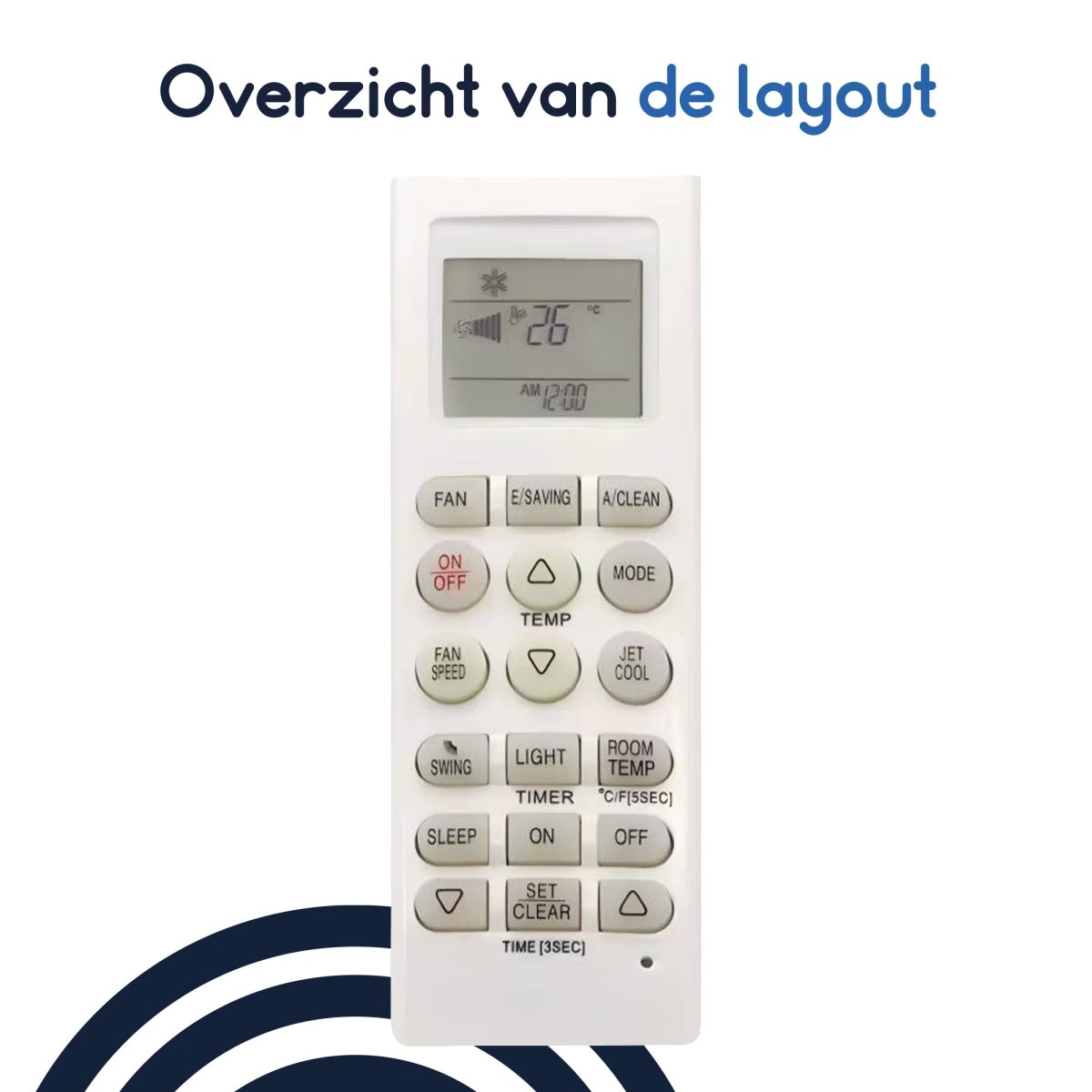 Ibley Airco Afstandsbediening - Geschikt voor LG - AKB73315601 - Direct Gebruiksklaar - Ibley