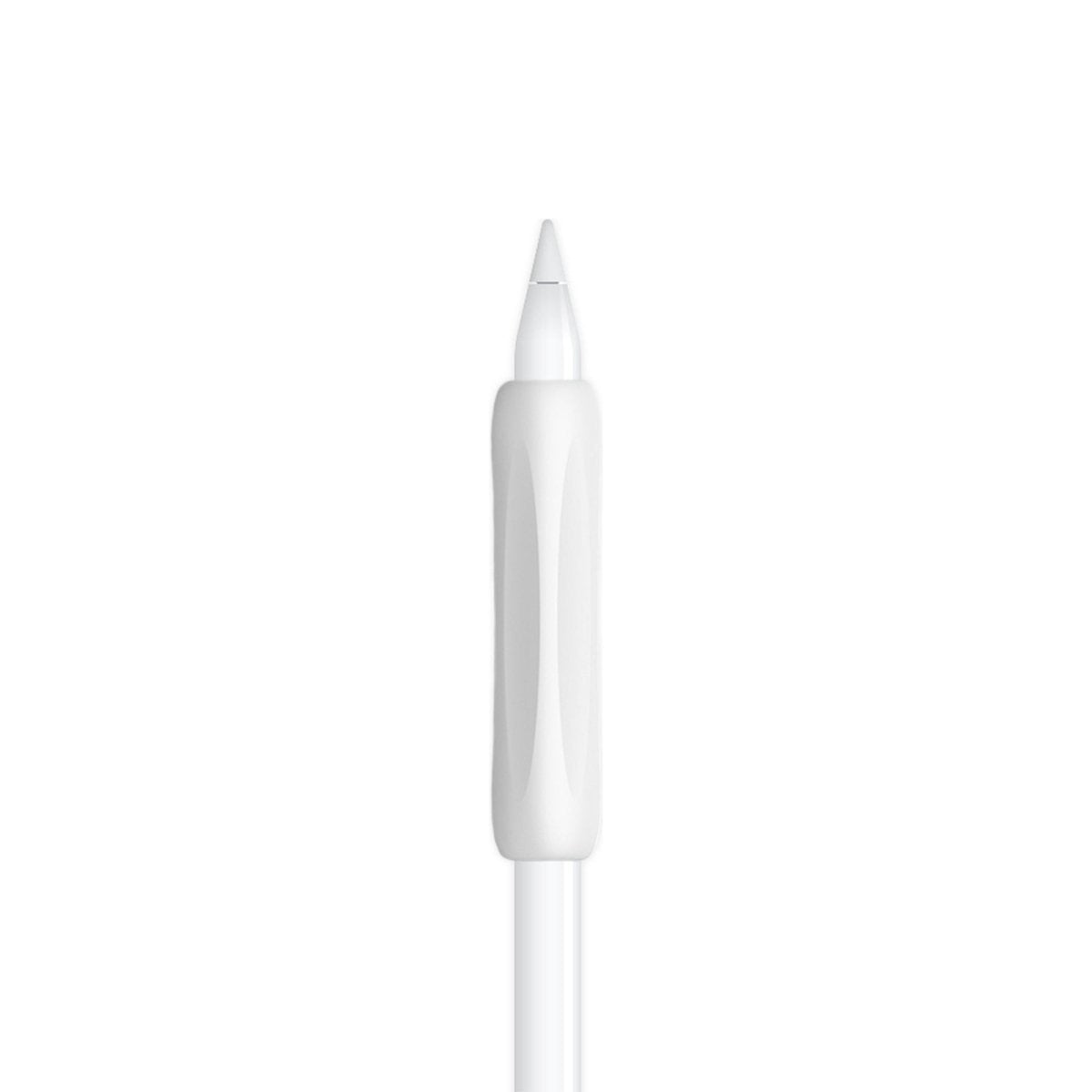 Ibley Anti - slip grip voor Apple Pencil 1/2/Pro wit - Siliconen grip - Ergonomische grip huls - Extra bescherming - 1 stuk - Ibley