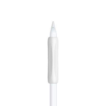 Ibley Anti - slip grip voor Apple Pencil 1/2/Pro wit - Siliconen grip - Ergonomische grip huls - Extra bescherming - 1 stuk - Ibley