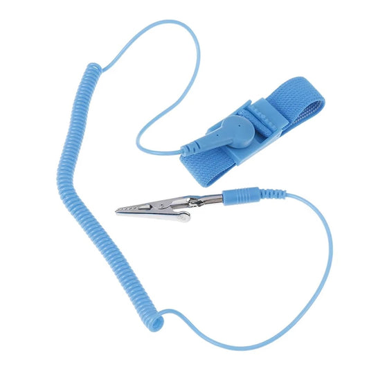 Ibley Antistatische ESD polsband blauw - Statische ontlading - Reparatie armband - Voor gevoelige elektronica - Ibley