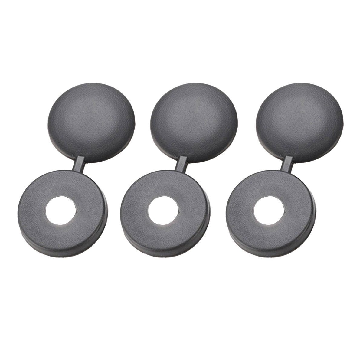 Ibley Basic - Afdekkapjes voor M6 schroeven - Donkergrijs - 50 stuks - Kunststof - Ibley