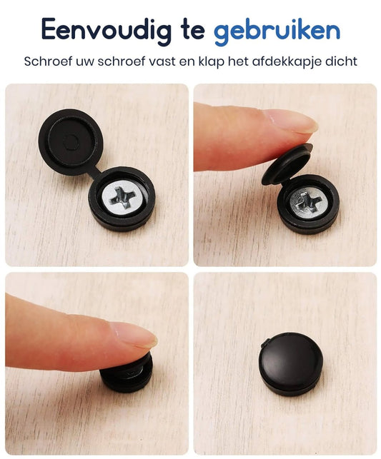 Ibley Basic - Afdekkapjes voor M6 schroeven - Oranje - 50 stuks - Kunststof - Ibley