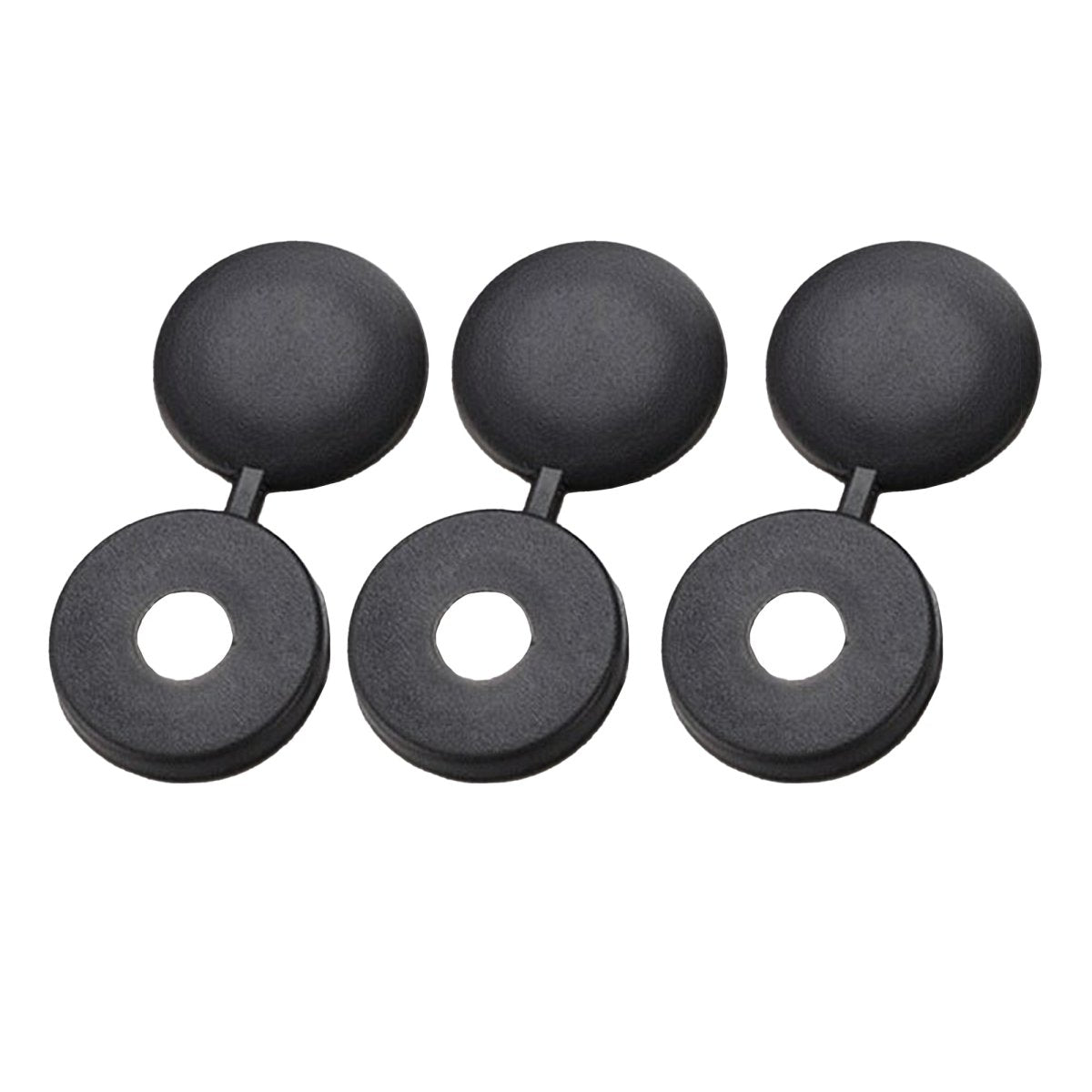 Ibley Basic - Afdekkapjes voor M6 schroeven - Zwart - 50 stuks - Kunststof - Ibley