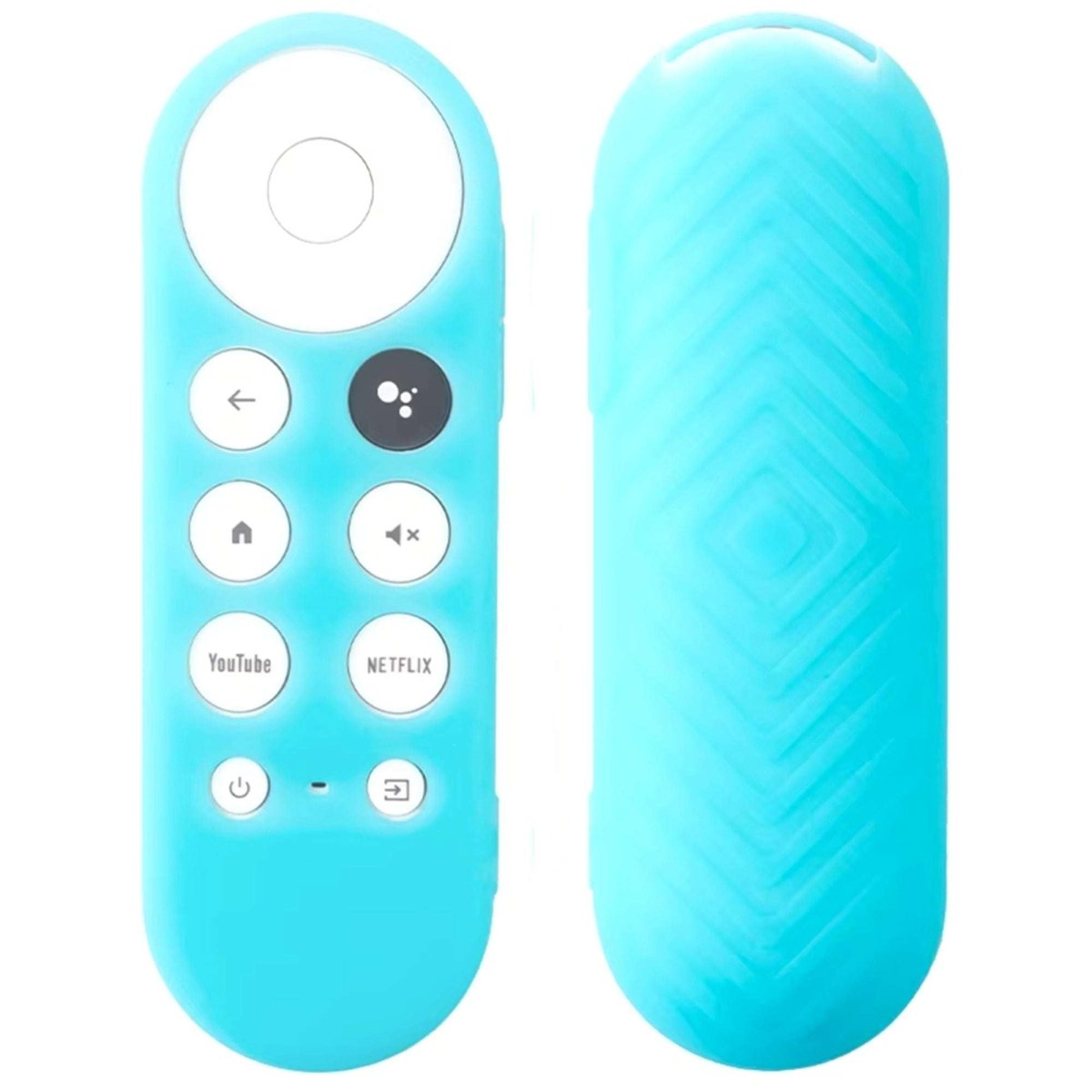 Ibley Beschermhoes voor Chromecast HD/4K Afstandsbediening (2020 en nieuwer) – Glow in the dark Lichtblauw – Siliconen Remote Case - Ibley