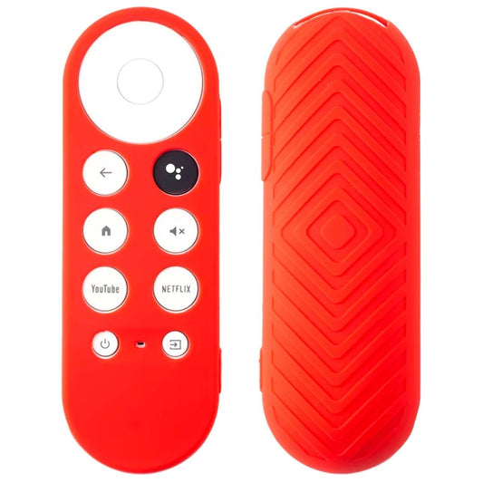 Ibley Beschermhoes voor Chromecast HD/4K Afstandsbediening (2020 en nieuwer) – Rood – Siliconen Remote Case - Ibley