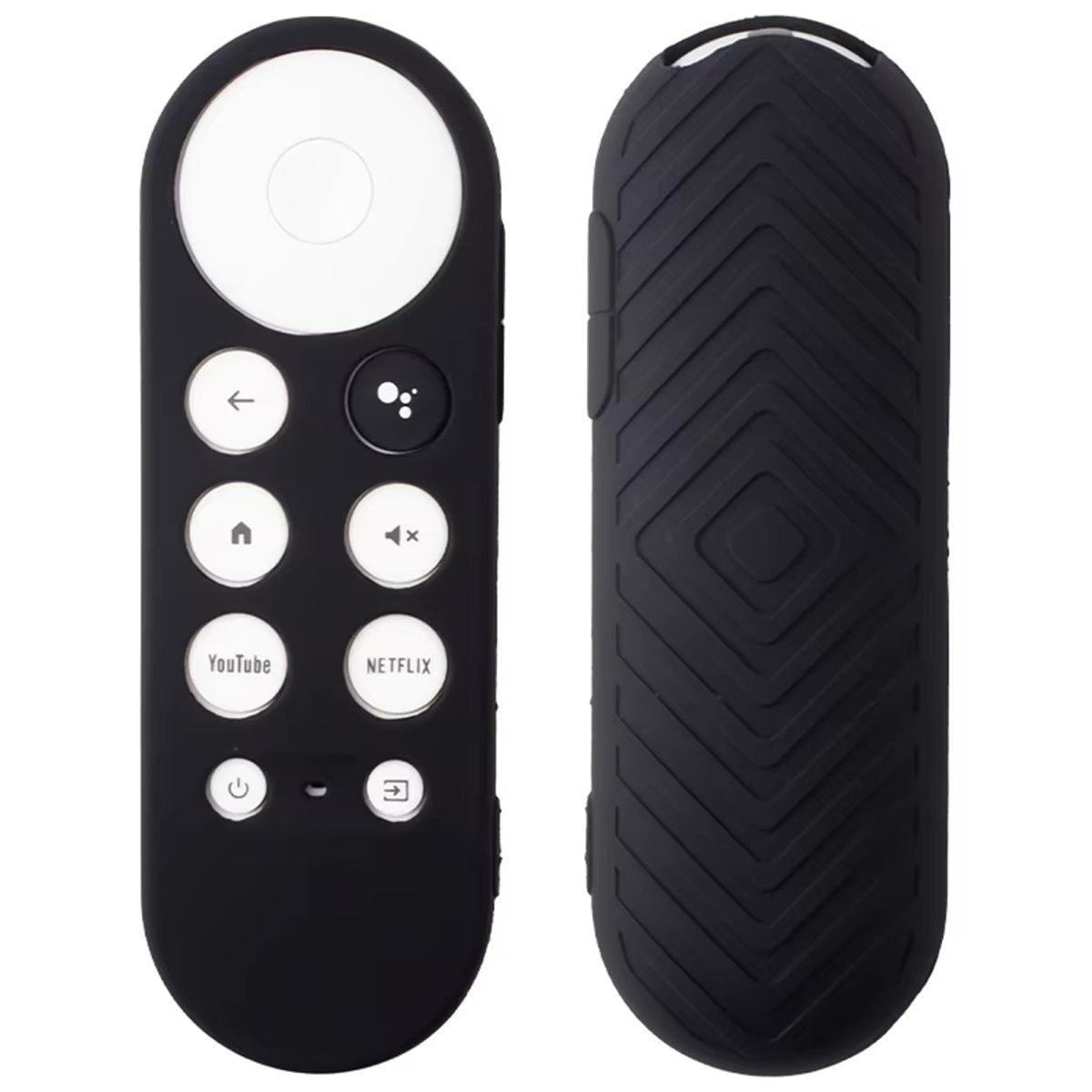 Ibley Beschermhoes voor Chromecast HD/4K Afstandsbediening (2020 en nieuwer) – Zwart – Siliconen Remote Case - Ibley