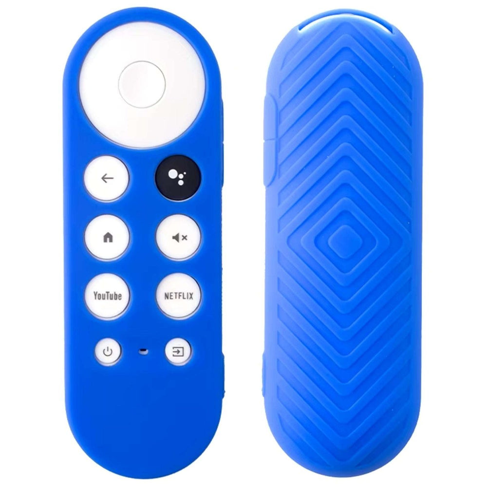 Ibley Beschermhoes voor Chromecast HD/4K afstandsbediening Blauw - remote case - Siliconen cover - Geschikt voor Chromecast afstandsbediening 2020 & nieuwer