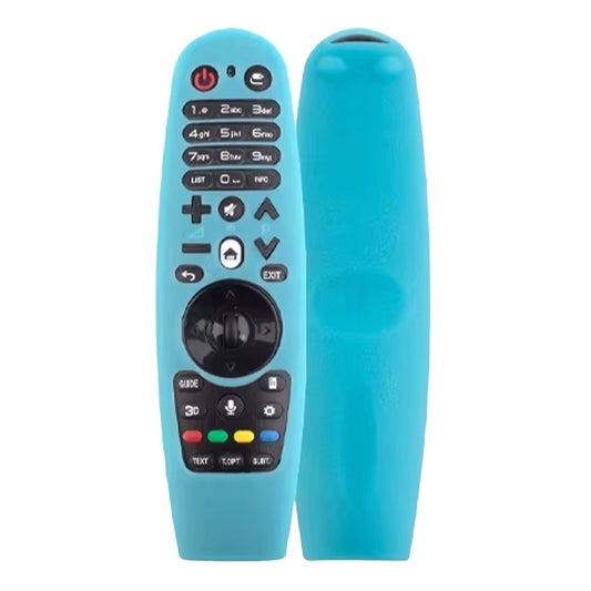 Ibley Beschermhoes voor LG AKB75855501 afstandsbediening – Glow in the dark blauw – Siliconen Remote Case - Ibley