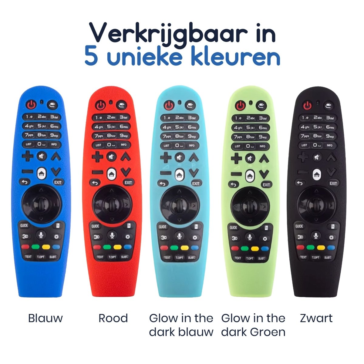 Ibley Beschermhoes voor LG AKB75855501 afstandsbediening – Glow in the dark groen – Siliconen Remote Case - Ibley