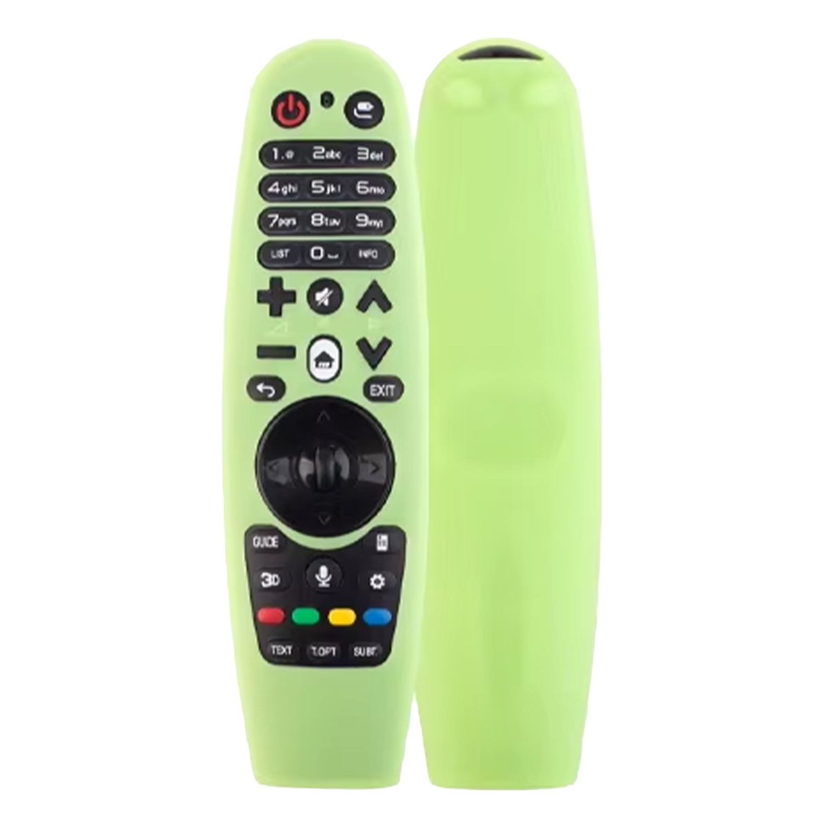 Ibley Beschermhoes voor LG AKB75855501 afstandsbediening – Glow in the dark groen – Siliconen Remote Case - Ibley