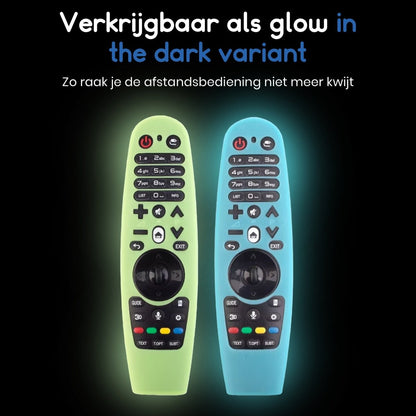 Ibley Beschermhoes voor LG AKB75855501 afstandsbediening – Glow in the dark groen – Siliconen Remote Case - Ibley