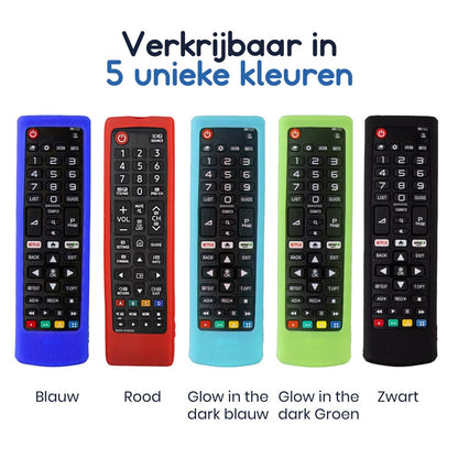 Ibley Beschermhoes voor LG AKB76037605/AKB75095308 afstandsbediening – Glow in the dark blauw – Siliconen Remote Case - Ibley