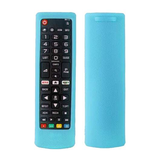 Ibley Beschermhoes voor LG AKB76037605/AKB75095308 afstandsbediening – Glow in the dark blauw – Siliconen Remote Case - Ibley