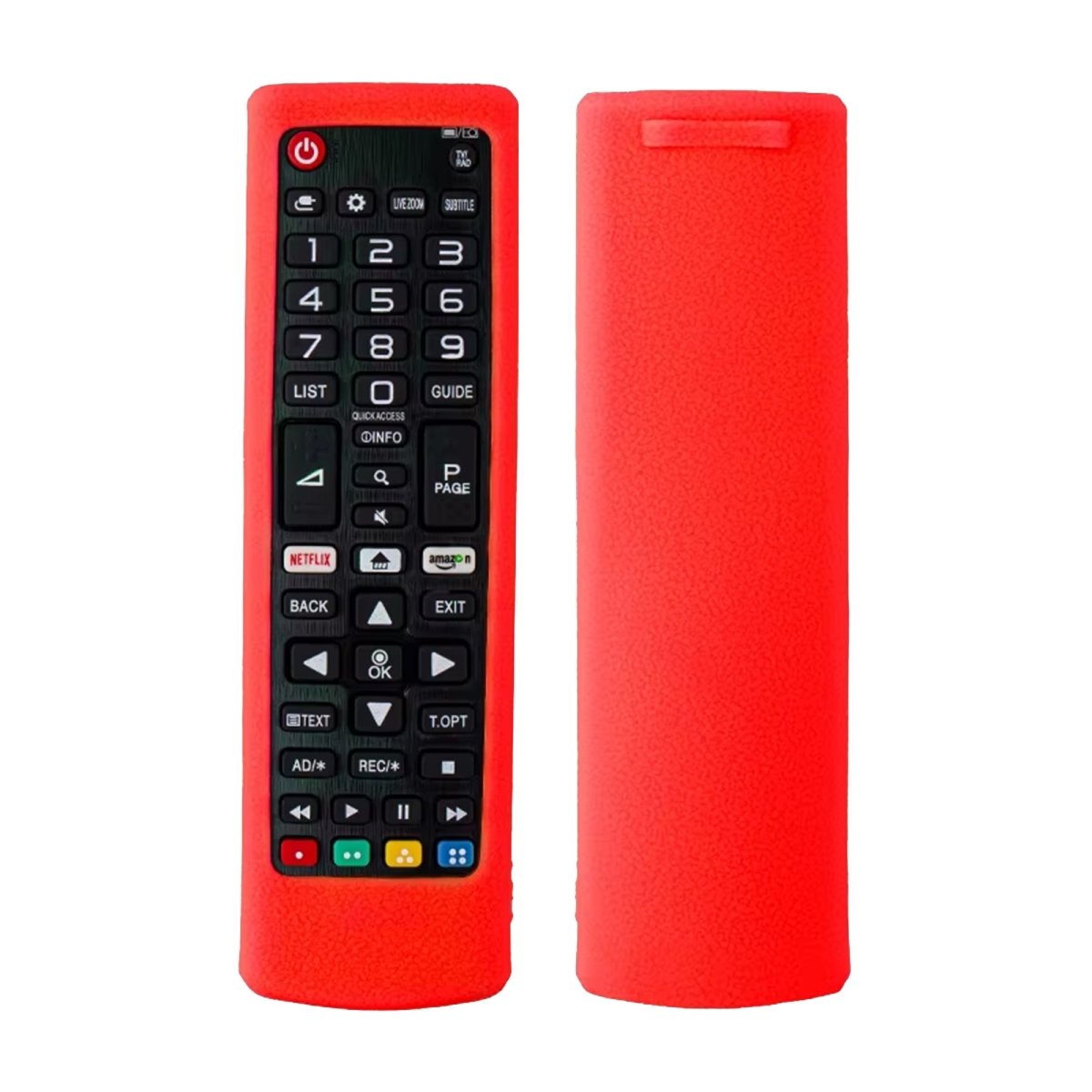 Ibley Beschermhoes voor LG AKB76037605/AKB75095308 afstandsbediening – Rood – Siliconen Remote Case - Ibley