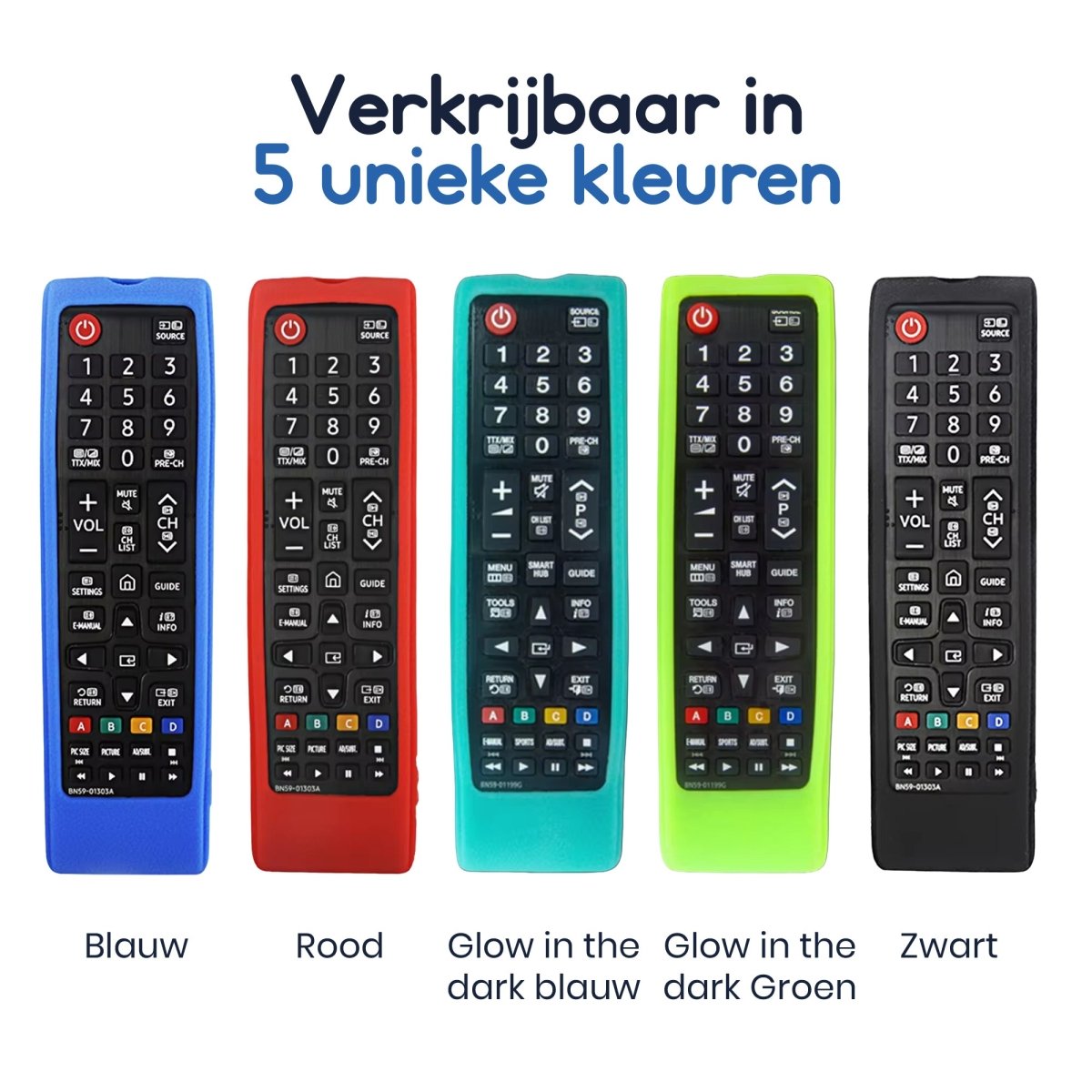 Ibley Beschermhoes voor Samsung BN59 - 01175N afstandsbediening – Rood – Siliconen Remote Case - Ibley