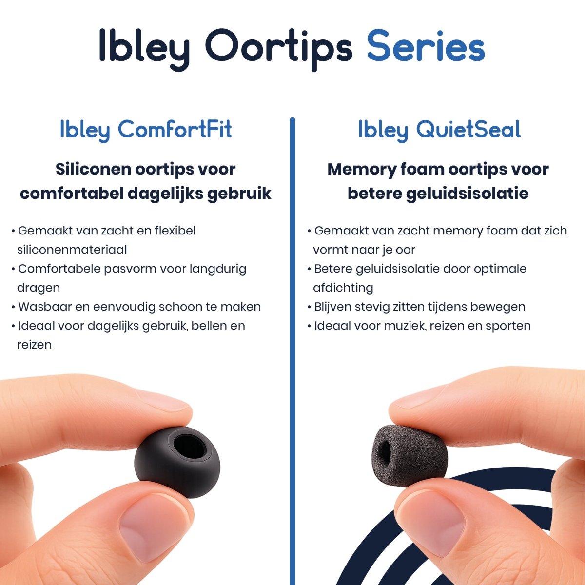 Ibley ComfortFit Oortips voor JBL Tune Buds paars - Siliconen Earbuds - 3 Maten - 3 Paar - Ibley