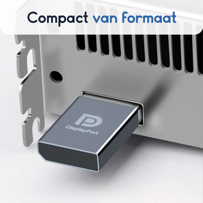 Ibley Displayport Dummy plug Grijs - Display emulator - 4K@30hz - 1080p@120hz - Virtuele display adapter - Emulator - Ibley