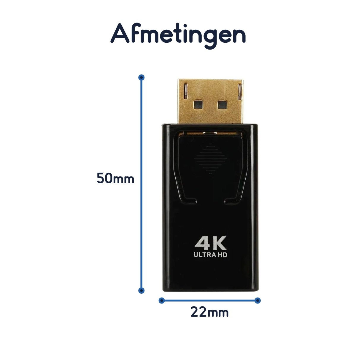 Ibley Displayport naar HDMI adapter zwart - 4K@30Hz - 1080P@120Hz - Plug & Play - Laptop & desktop - Beamer, projector, tv & monitor - Ibley