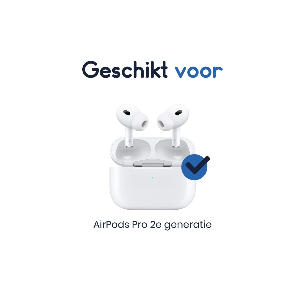Ibley Draagkoord voor Apple AirPods Pro (2e & 3e generatie) - AirPods Pro 2/3 Lanyard - Draaglus - Draagriem - Geïntegreerde clip - AirPods Case Accessoires - Grijs met blauwe clip - Ibley
