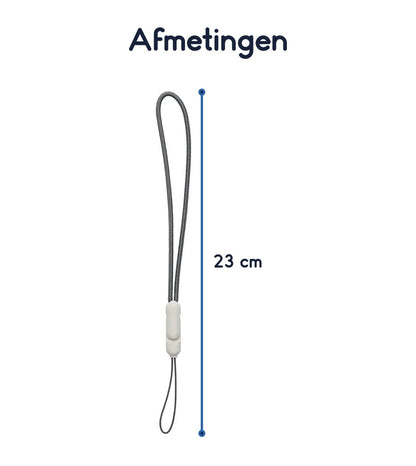 Ibley Draagkoord voor Apple AirPods Pro (2e & 3e generatie) - AirPods Pro 2/3 Lanyard - Draaglus - Draagriem - Geïntegreerde clip - AirPods Case Accessoires - Grijs met blauwe clip - Ibley
