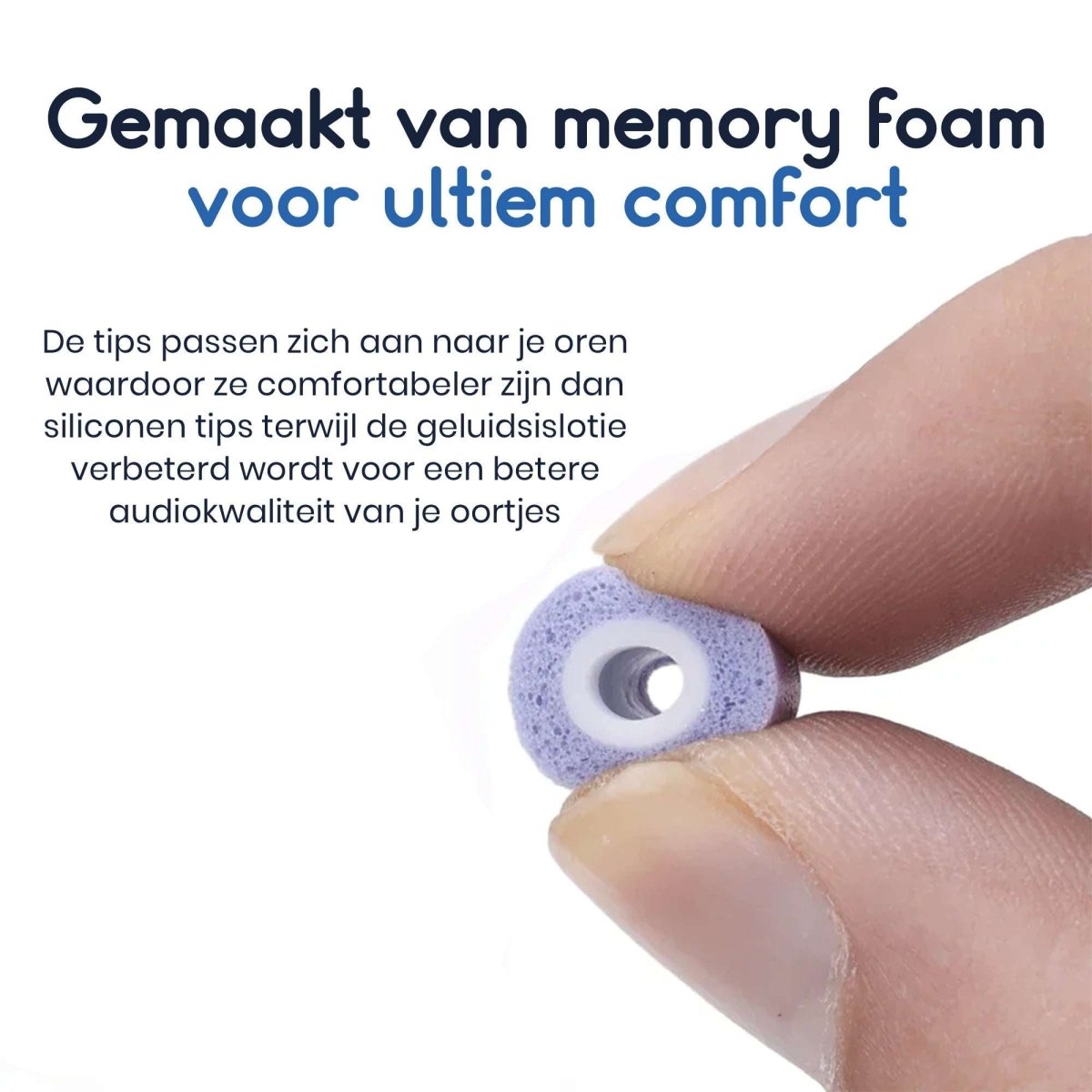 Ibley foam oortips voor Samsung Galaxy Buds 2 Pro paars - Foam Earplug - S/M/L formaat - 3 paar - 3 maten - Ibley