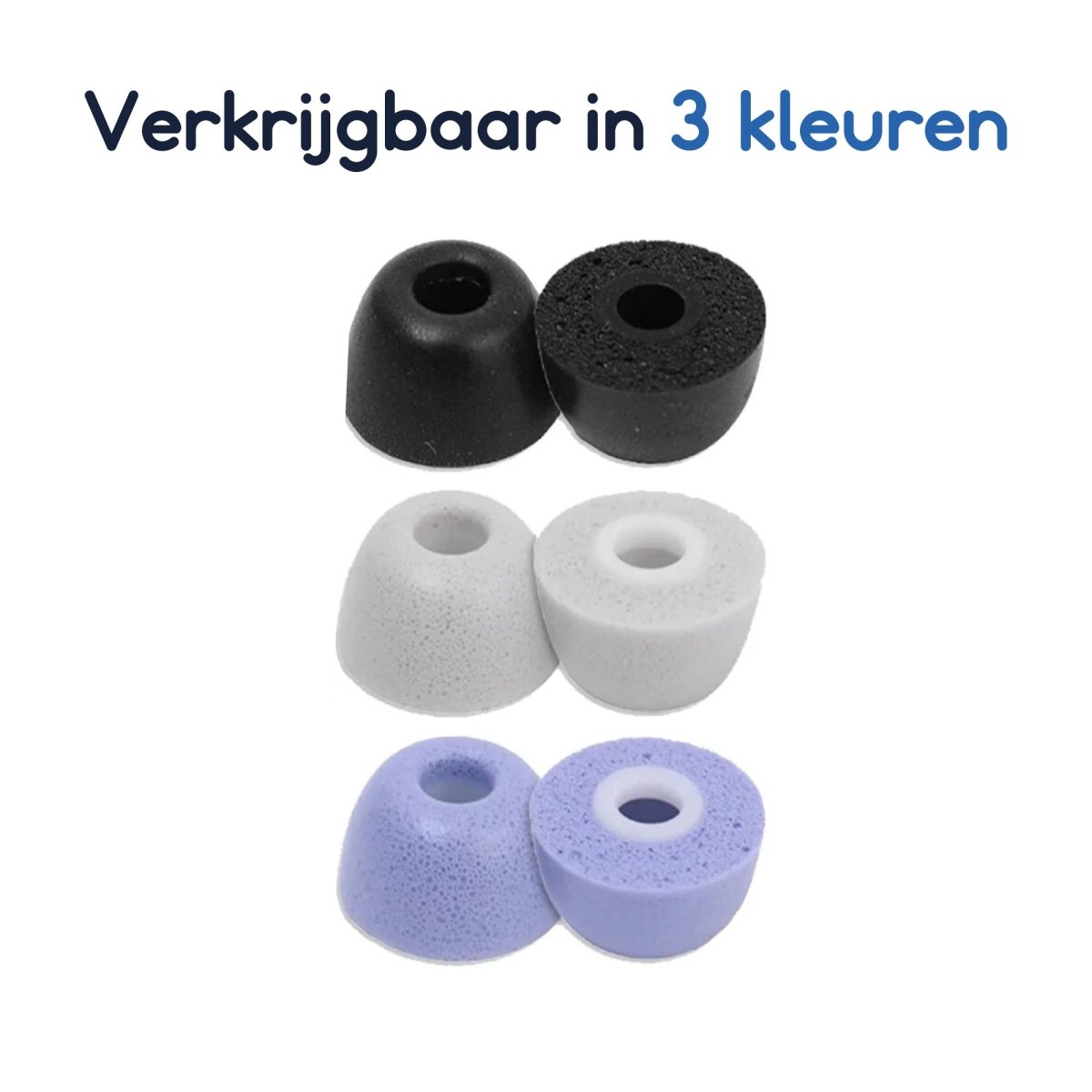 Ibley foam oortips voor Samsung Galaxy Buds 2 Pro zwart - Foam Earplug - S/M/L formaat - 3 paar - 3 maten - Ibley