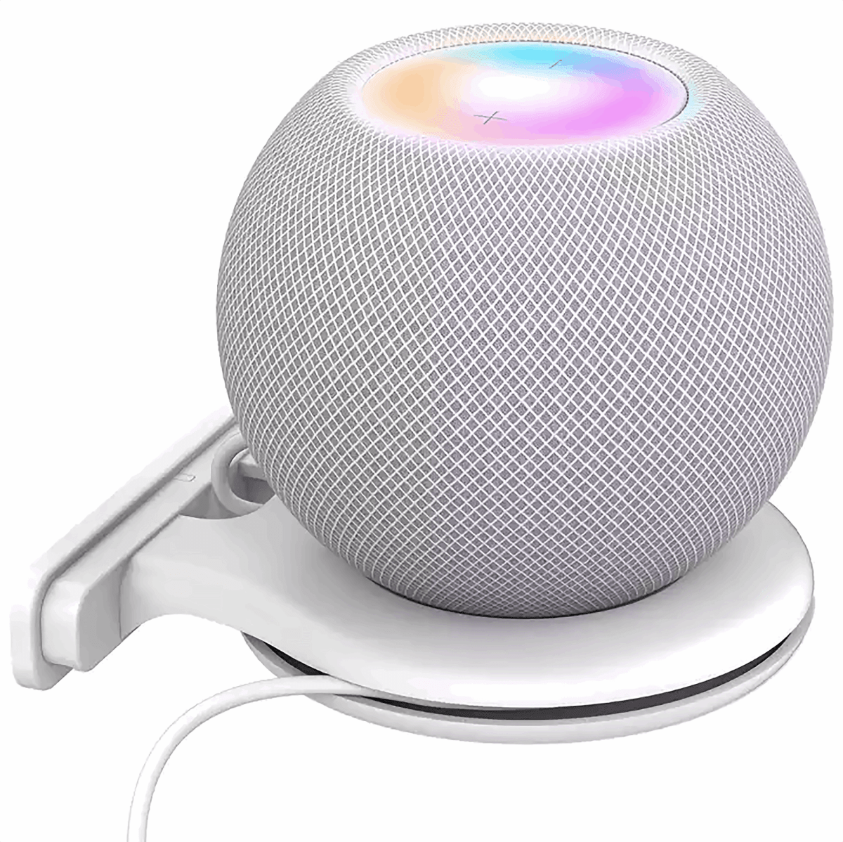 Ibley Houder voor Apple HomePod Mini Wit - Wandhouder - Wandsteun - Stopcontact houder - Ophang beugel - Muurbeugel - HomePod Mini accessoires - Ibley
