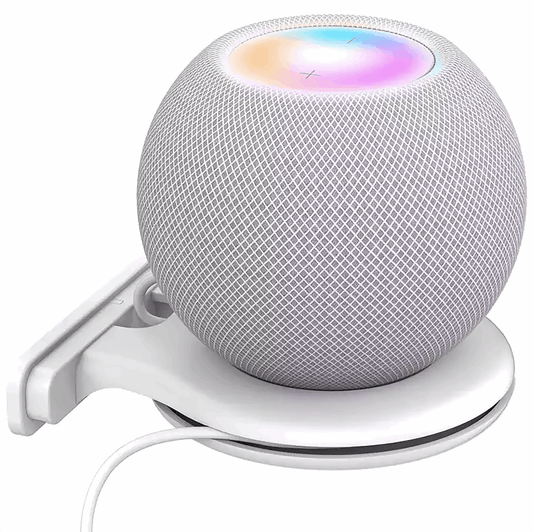 Ibley Houder voor Apple HomePod Mini Wit - Wandhouder - Wandsteun - Stopcontact houder - Ophang beugel - Muurbeugel - HomePod Mini accessoires - Ibley