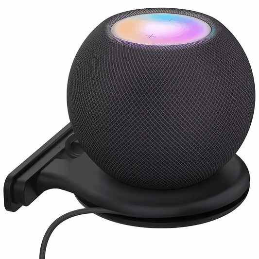 Ibley Houder voor Apple HomePod Mini Zwart - Wandhouder - Wandsteun - Stopcontact houder - Ophang beugel - Muurbeugel - HomePod Mini accessoires - Ibley