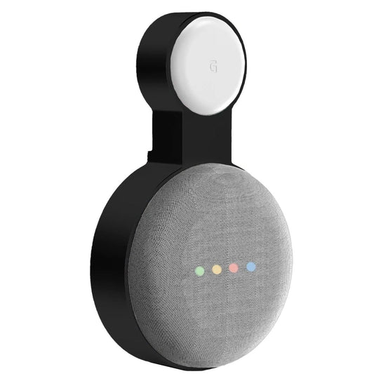 Ibley Houder voor Google Nest Mini zwart - Luidsprekerstandaard - Nest Mini wandhouder stopcontact - Ibley