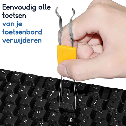 Ibley Keycap verwijderaar & keycap switch puller Geel - 2 in 1 - Mechanisch Gaming toetsenbord schakelaar puller - Toetsverwijderaar - Ibley