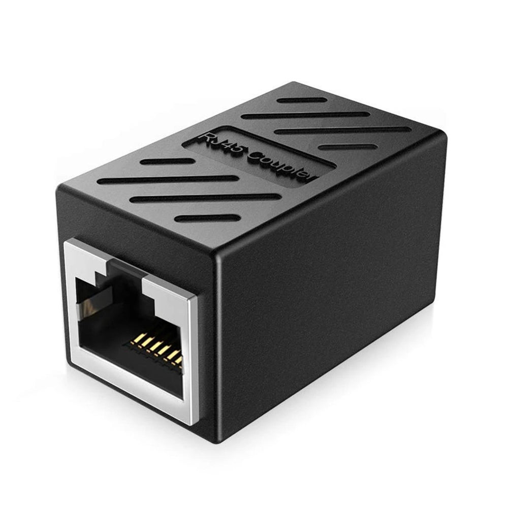 Ibley LAN netwerk internetkabel koppelstuk zwart - RJ45 verlengstuk - UTP kabel koppelstuk - Ethernet female to female adapter - 10/100/1000/2500/10000 Mbps - CAT6A