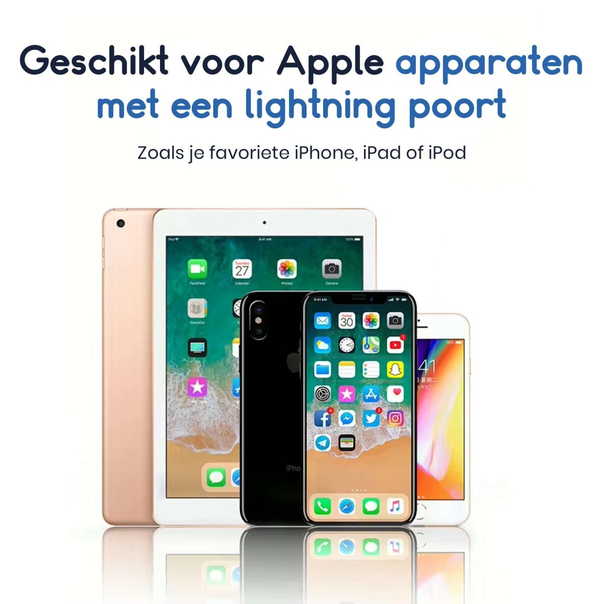 Ibley Lightning naar 3.5mm mini jack adapter wit - Audioadapter - Lightning naar AUX adapter - iPhone & iPad hoofdtelefoonaansluiting - Ibley