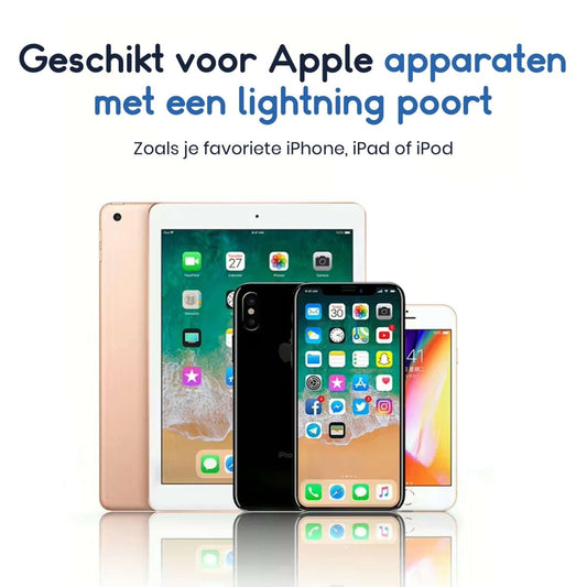 Ibley Lightning naar 3.5mm mini jack adapter wit - Audioadapter - Lightning naar AUX adapter - iPhone & iPad hoofdtelefoonaansluiting - Ibley