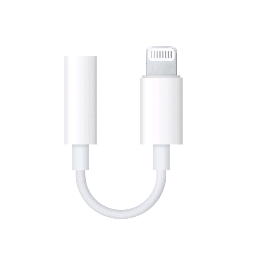Ibley Lightning naar 3.5mm mini jack adapter wit - Audioadapter - Lightning naar AUX adapter - iPhone & iPad hoofdtelefoonaansluiting - Ibley