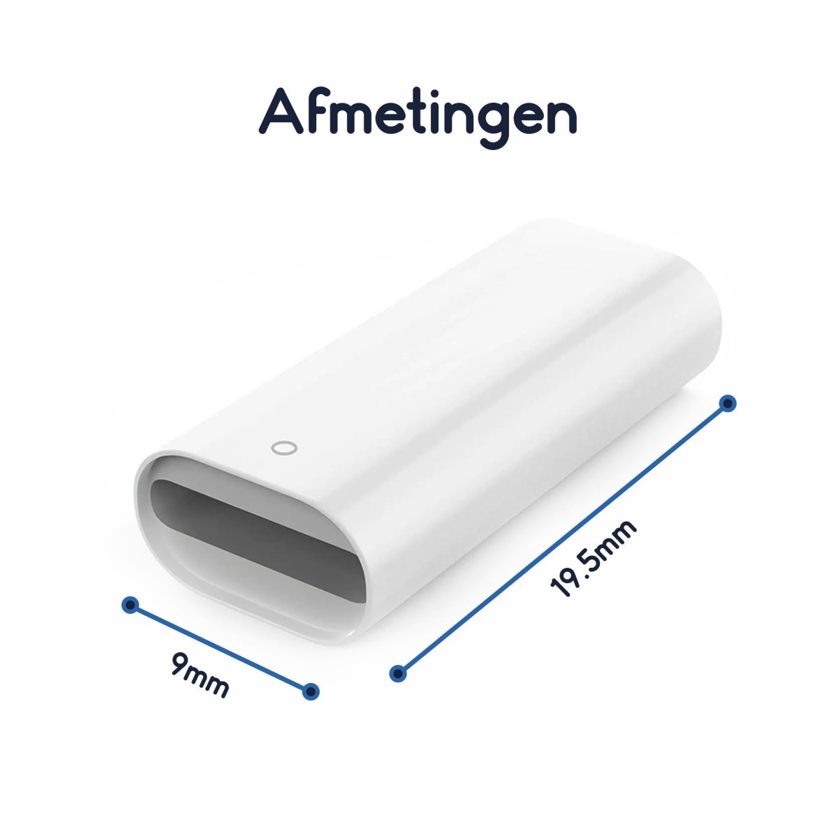 Ibley Lightning naar Apple Pencil adapter converter - Apple Pencil oplaadstuk - Oplaadadapter - Geschikt voor Apple Pencil (1e generatie) - Wit - Ibley