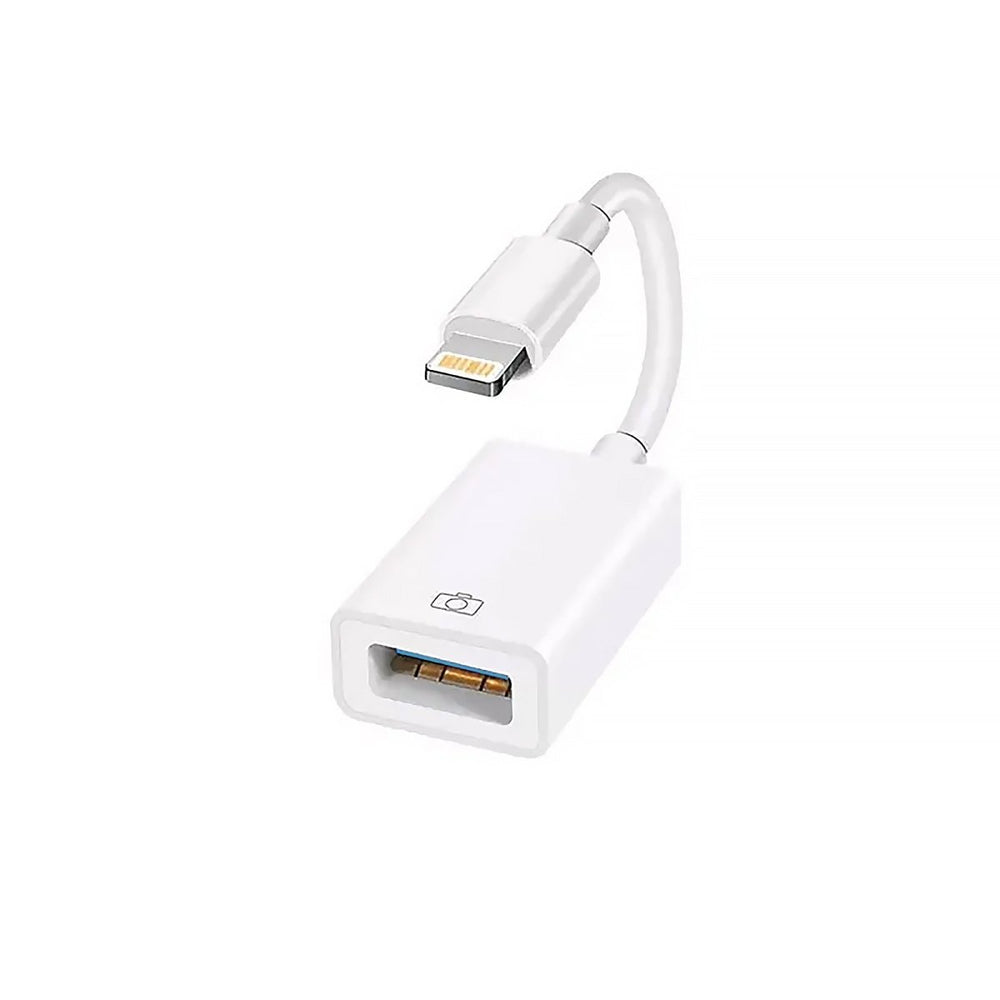 Ibley Lightning naar USB 3.0 Camera adapter Wit - Geschikt voor iPhone en iPad - Plug & Play - IOS USB adapter
