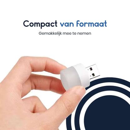 Ibley Mini USB - A LED Nachtlamp – Koel Wit – 3000K – Compact & Energiezuinig - Ibley