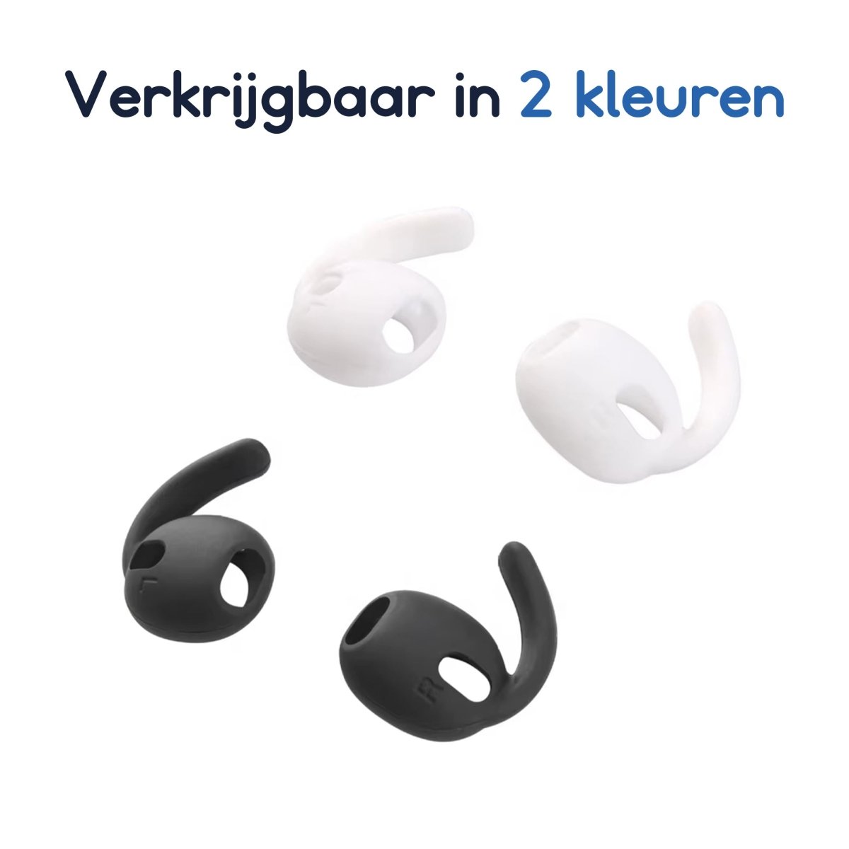 Ibley Oorhaken voor Galaxy Buds 3 Pro - Siliconen Sport Hooks - Set van 2 - Zwart - Zweetbestendig - Ibley