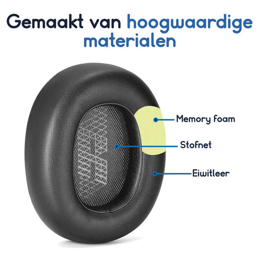 Ibley Oorkussens voor JBL E65 / E65BTNC / DUET NC / LIVE650 BTNC /LIVE660 BTNC wit - Koptelefoonoorkussens - Vervangende oorkussens - Ibley