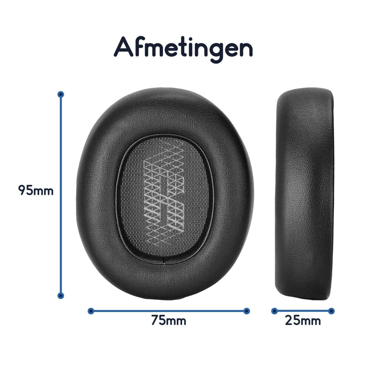 Ibley Oorkussens voor JBL E65 / E65BTNC / DUET NC / LIVE650 BTNC /LIVE660 BTNC zwart - Koptelefoonoorkussens - Vervangende oorkussens - Ibley