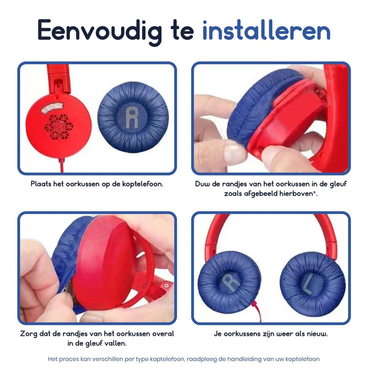 Ibley Oorkussens voor JBL Tune 600/500BT/450/450BT zwart – Koptelefoonoorkussens – Niet voor JBL Live Modellen - Ibley